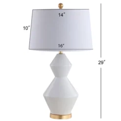 29" Ceramic Alba Geometric Table Lamp (Includes Energy Efficient Light Bulb) - JONATHAN Y -Adesso Lighting Deals Store GUEST aec05d9d e776 4bf5 bd97 5f92bbc7d7ee