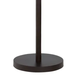 Franklin Iron Works Tremont Mid Century Modern Floor Lamp 62" Tall Deep Bronze Metal Tan Burlap Drum Shade For Living Room Bedroom Office House Home -Adesso Lighting Deals Store GUEST b104783c 16e9 41b6 a4c9 3ee516062536