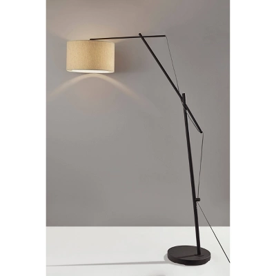 83" Broome Arc Lamp Black - Adesso 2 83" Broome Arc Lamp Black - Adesso - Image 2