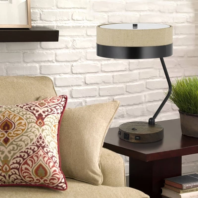 20" Parson Metal/Wood Desk Lamp Dark Bronze - Cal Lighting 1 20" Parson Metal/Wood Desk Lamp Dark Bronze - Cal Lighting