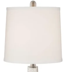 360 Lighting Ledger Modern Accent Table Lamps 21 3/4" High Set Of 2 Mercury Glass With USB Charging Port Table Top Dimmers Off-White Shade For Desk -Adesso Lighting Deals Store GUEST baa63c87 0390 4cbf 89f3 02d84b8dae0d