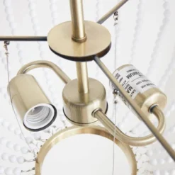 Melrose 2-Light Beaded Chandelier Antique Brass/White - Hampton Hill -Adesso Lighting Deals Store GUEST bdf7ea18 e297 432d 8732 651638935e19