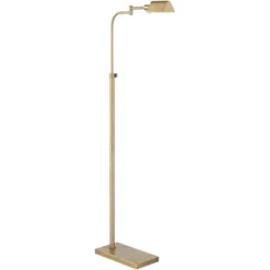 Possini Euro Design Keegan Traditional Pharmacy Floor Lamp 54 1/4" Tall Warm Gold Adjustable Swing Arm Metal Tent Shade For Living Room Reading -Adesso Lighting Deals Store GUEST c1966215 8625 4fde a503 fd8ea66e8be9