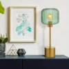 21" Jasmine Globe Shade Table Lamp Green - River Of Goods