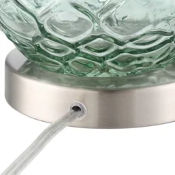 360 Lighting Julia 26 3/8" Tall Modern Coastal Table Lamps Set Of 2 Seafoam Green Glass Living Room Bedroom Bedside Nightstand House Off-White Shade -Adesso Lighting Deals Store GUEST c368df45 5232 4e2b b691 f4d677b16b69