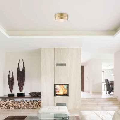 Globe Electric Aurora 2-Light Soft Gold Flush Mount Ceiling Light With Inner Frosted Shade - Novogratz X Globe 4 Globe Electric Aurora 2-Light Soft Gold Flush Mount Ceiling Light With Inner Frosted Shade - Novogratz X Globe - Image 4