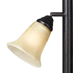 Kathy Ireland Sonnett Vintage Rustic Torchiere Floor Lamp With Side Lights 72" Tall Bronze Champagne Alabaster Glass Shade For Living Room Reading -Adesso Lighting Deals Store GUEST c70ed14d 8172 42e8 8f34 88d66095f37a