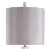 Zara Carved Stone Design Table Lamp With Clear Acrylic Base Gold - StyleCraft