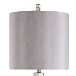 Zara Carved Stone Design Table Lamp With Clear Acrylic Base Gold - StyleCraft
