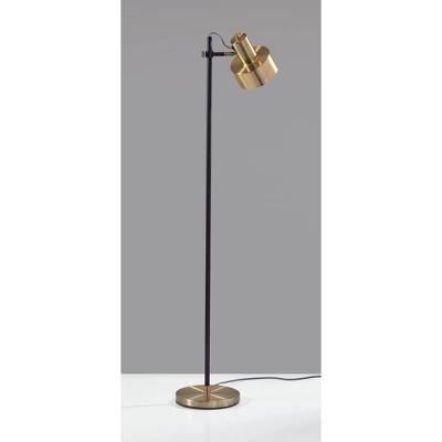 56.5" Clayton Floor Lamp Matte Black - Adesso 1 56.5" Clayton Floor Lamp Matte Black - Adesso