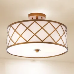 16.75" Metal Elizabeth Flush Mount Ceiling Light (Includes Energy Efficient Light Bulb) - JONATHAN Y -Adesso Lighting Deals Store GUEST c95e7e36 87a3 4dd6 88a1 db8a1ee2f2be