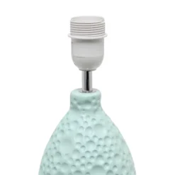 14.17" Traditional Ceramic Texture Thumbprint Tear Drop Table Desk Lamp With Tapered White Shade Blue - Creekwood Home -Adesso Lighting Deals Store GUEST caed3d37 769f 4490 b5ad 35aae48e4331