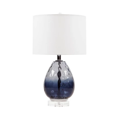 Borel Glass Table Lamp Dark Blue - Urban Habitat 2 Borel Glass Table Lamp Dark Blue - Urban Habitat - Image 2