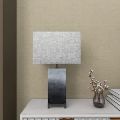 Polystone Table Lamp With Square Shade Gray - Olivia & May -Adesso Lighting Deals Store GUEST ccc9d1a7 4a28 40eb b843 156edf538924