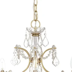Vienna Full Spectrum DeMallo Gold Chandelier 26" Wide French Scroll Arm Clear Crystal 6-Light Fixture For Dining Room House Foyer Kitchen Island Home -Adesso Lighting Deals Store GUEST cd6b4afb 3bbd 4a11 9886 ccec1b01aa92