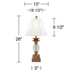 Regency Hill Kona Tropical Table Lamps 26" High Set Of 2 Bronzed Brass Glass With USB Charging Port White Fabric Bell For Bedroom Living Room Desk 11 Regency Hill Kona Tropical Table Lamps 26" High Set Of 2 Bronzed Brass Glass With USB Charging Port White Fabric Bell For Bedroom Living Room Desk -Adesso Lighting Deals Store GUEST ced1380b bd92 4388 80e6 2aaa98471a00