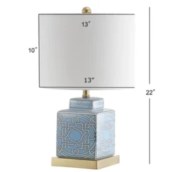 22" Ceramic/Metal Catherine Ginger Jar Table Lamp (Includes LED Light Bulb) Blue - JONATHAN Y -Adesso Lighting Deals Store GUEST d1972eb0 7950 45a1 90fa 433fc4ce8376