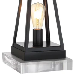 Franklin Iron Works Kacey Modern Table Lamps Set Of 2 With Square Risers 26 3/4" High Dark Metal USB Charging Port Nightlight Oatmeal Shade For Desk -Adesso Lighting Deals Store GUEST d4451264 73da 440c ae1f 1e294c41f023