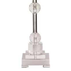 Glass Table Lamp With Drum Shade Silver - Olivia & May -Adesso Lighting Deals Store GUEST d61482fa 84e9 41e0 b6ab 3a499cd81cdf