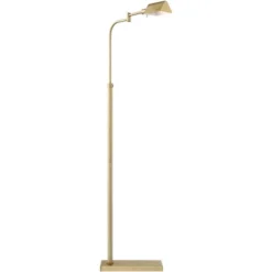 Possini Euro Design Keegan Traditional Pharmacy Floor Lamp 54 1/4" Tall Warm Gold Adjustable Swing Arm Metal Tent Shade For Living Room Reading -Adesso Lighting Deals Store GUEST d6328054 cd4f 46a5 84d3 f6a10d1942a7