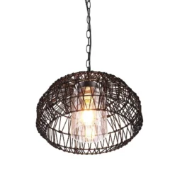 Globe Electric Novogratz X Globe Diego 1-Light Matte Black Woven Fabric Outdoor Plug-In Pendant Light 9 Globe Electric Novogratz X Globe Diego 1-Light Matte Black Woven Fabric Outdoor Plug-In Pendant Light -Adesso Lighting Deals Store GUEST da70f1da 6122 4db5 85f1 f6247ee40450