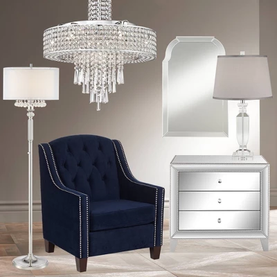 Vienna Full Spectrum Crystal Cascade Chrome Chandelier 19 1/2" Wide Modern 9-Light LED Fixture For Dining Room House Kitchen Island Entryway Bedroom 6 Vienna Full Spectrum Crystal Cascade Chrome Chandelier 19 1/2" Wide Modern 9-Light LED Fixture For Dining Room House Kitchen Island Entryway Bedroom - Image 6