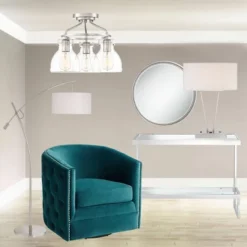 Possini Euro Design Modern Arc Floor Lamp 69" Tall Brushed Steel Adjustable Boom Off White Linen Drum Shade For Living Room Reading Office -Adesso Lighting Deals Store GUEST de879645 a18c 41db 8712 9b539e73333e