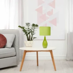 18.11" Traditional Standard Ceramic Dewdrop Table Desk Lamp With Matching Fabric Shade Green - Creekwood Home -Adesso Lighting Deals Store GUEST df0a6dcc 7018 45db 9c15 1d2d5bbe51bc