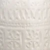 Frieze Ceramic Table Lamp With Drum Shade White - Splendor Home