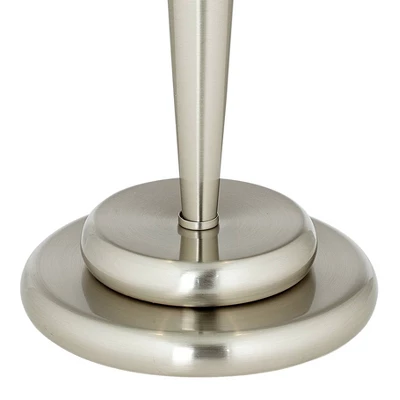 360 Lighting Deco Modern Accent Table Lamp 17" High Brushed Steel Touch On Off White Glass Dome Shade For Bedroom Bedside Nightstand Office Family 4 360 Lighting Deco Modern Accent Table Lamp 17" High Brushed Steel Touch On Off White Glass Dome Shade For Bedroom Bedside Nightstand Office Family - Image 4