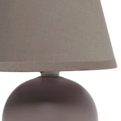 8.66" Petite Ceramic Orb Base Bedside Table Desk Lamp With Matching Tapered Drum Fabric Shade Gray - Creekwood Home -Adesso Lighting Deals Store GUEST e6d62651 e3c1 457f 9d2b d2fffb8870cf