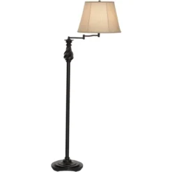 Regency Hill Traditional Swing Arm Floor Lamp 58" Tall Painted Black Bronze Swirl Font Faux Silk Beige Shade For Living Room Reading Office 12 Regency Hill Traditional Swing Arm Floor Lamp 58" Tall Painted Black Bronze Swirl Font Faux Silk Beige Shade For Living Room Reading Office -Adesso Lighting Deals Store GUEST ea28e707 36ea 4c27 af69 bd95255f9c35