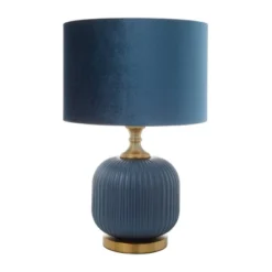 Fabric Table Lamp With Drum Shade Blue - Olivia & May -Adesso Lighting Deals Store GUEST ed6cd2a1 96f3 4d0a 9f28 44ac9a1dd518