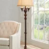 Barnes And Ivy Traditional Floor Lamp Candelabra Style 4-Light 64.5" Tall Italian Bronze Bell Shade For Living Room Reading Bedroom