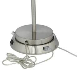 360 Lighting Modern Table Lamp With Dimmable USB And AC Power Outlet Workstation Base 24.5" High Brushed Nickel Droplet White Shade Bedroom Desk -Adesso Lighting Deals Store GUEST f485576e a842 4878 9a51 a5ea7ce04759