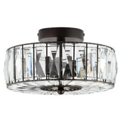 11.5" Crystalline Semi-Flush Mount Pendant Clear - River Of Goods -Adesso Lighting Deals Store GUEST f5003178 1081 4918 8b37 6faf4c41cc1a