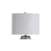 Selsey Crystal Circular Design Ceramic Table Lamp With Drum Shade Chrome - StyleCraft