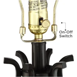 Regency Hill Hadley Modern Table Lamps Set Of 2 26" High Bronze With AC Power Outlet Light Brown Drum Shade For Bedroom Living Room Bedside House Desk -Adesso Lighting Deals Store GUEST f70cb5e9 7b2a 4f3c b10d 955d6b1bd613