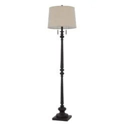 63" Resin Traditional Floor Lamp Rustic Iron - Cal Lighting