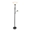2 Light Restoration Mother Daughter Floor Lamp With Marble Glass Bronze - Elegant Designs