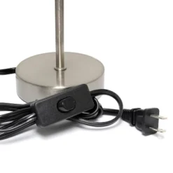 10.5" Petite Metal Stick Bedside Table Desk Lamp In Sand Nickel With Fabric Shade Orange - Creekwood Home -Adesso Lighting Deals Store GUEST fa632b6e 8993 4f61 86d0 4481ed11105d 3