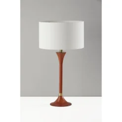 Rebecca Table Lamp Walnut Rubberwood With Antique Brass Accent - Adesso -Adesso Lighting Deals Store GUEST fa7bfbe8 5e48 4eb1 809f bd1e5ff71d11