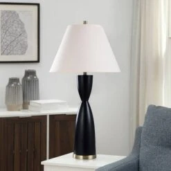35.75" Dann Foley Lifestyle Polyresin Table Lamp Black - StyleCraft