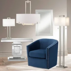 Possini Euro Design Modern Floor Lamp 62" Tall Brushed Nickel Openwork Rectangular Profile Off White Fabric Shade For Living Room Reading -Adesso Lighting Deals Store GUEST fe25067f a19c 4e1c 829e 5d26bb3dff2f