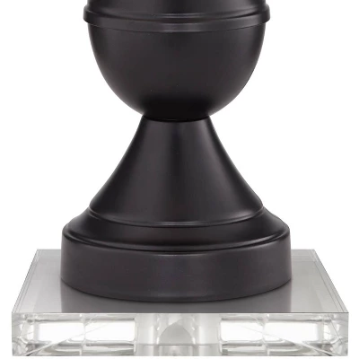 Regency Hill Blakely Modern Table Lamps Set Of 2 With Square Risers 26" High Bronze USB Charging Ports Touch On Off Oatmeal Shade For Bedroom Desk 2 Regency Hill Blakely Modern Table Lamps Set Of 2 With Square Risers 26" High Bronze USB Charging Ports Touch On Off Oatmeal Shade For Bedroom Desk - Image 2