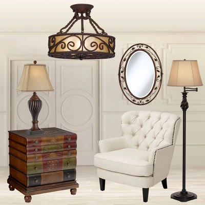 Regency Hill Traditional Swing Arm Floor Lamp 58" Tall Painted Black Bronze Swirl Font Faux Silk Beige Shade For Living Room Reading Office 7 Regency Hill Traditional Swing Arm Floor Lamp 58" Tall Painted Black Bronze Swirl Font Faux Silk Beige Shade For Living Room Reading Office - Image 7